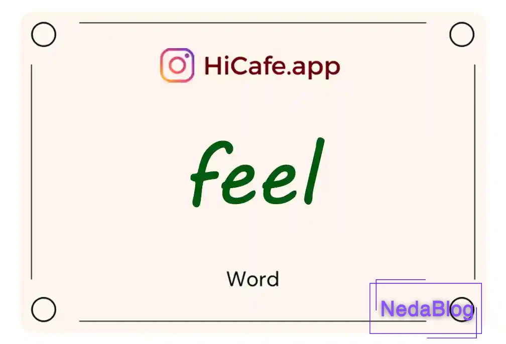 Meaning and usage of feel word