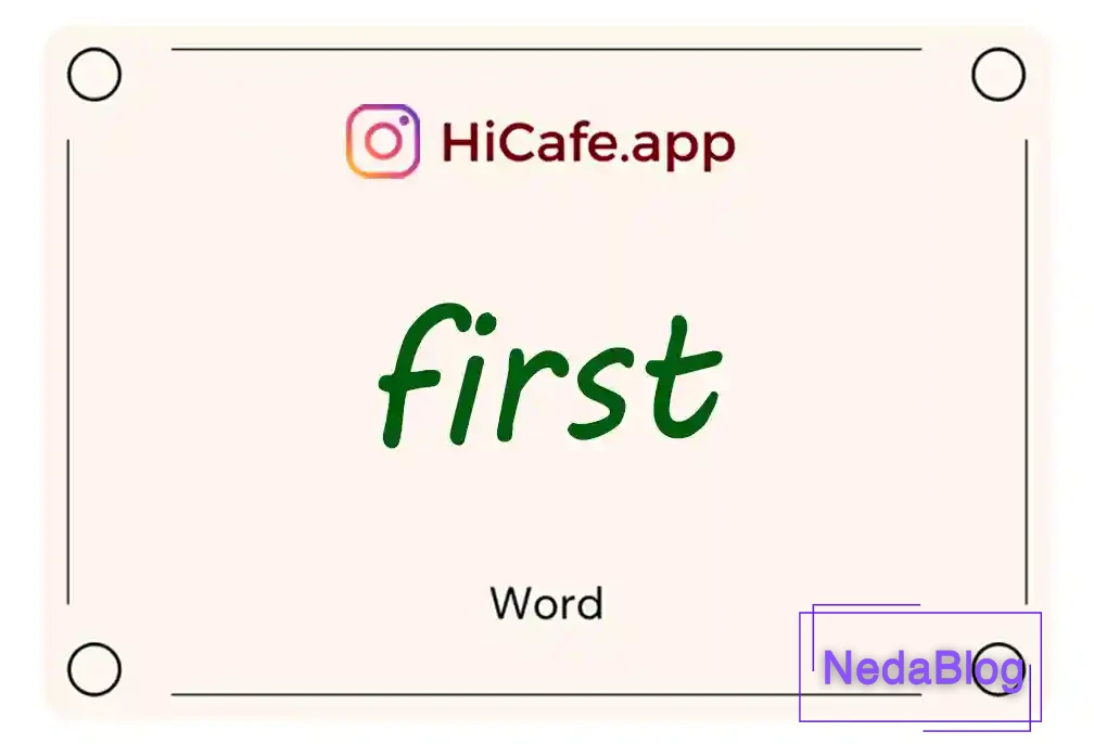 Meaning and usage of first word