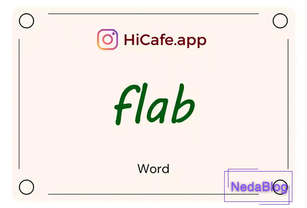 Meaning and usage of flab word
