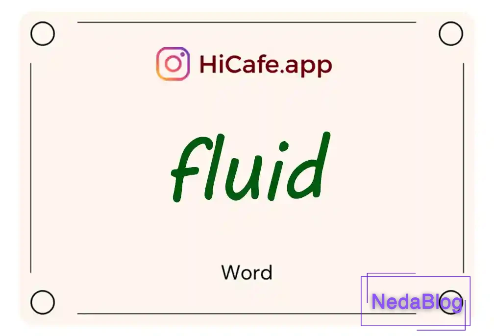Meaning and usage of fluid word
