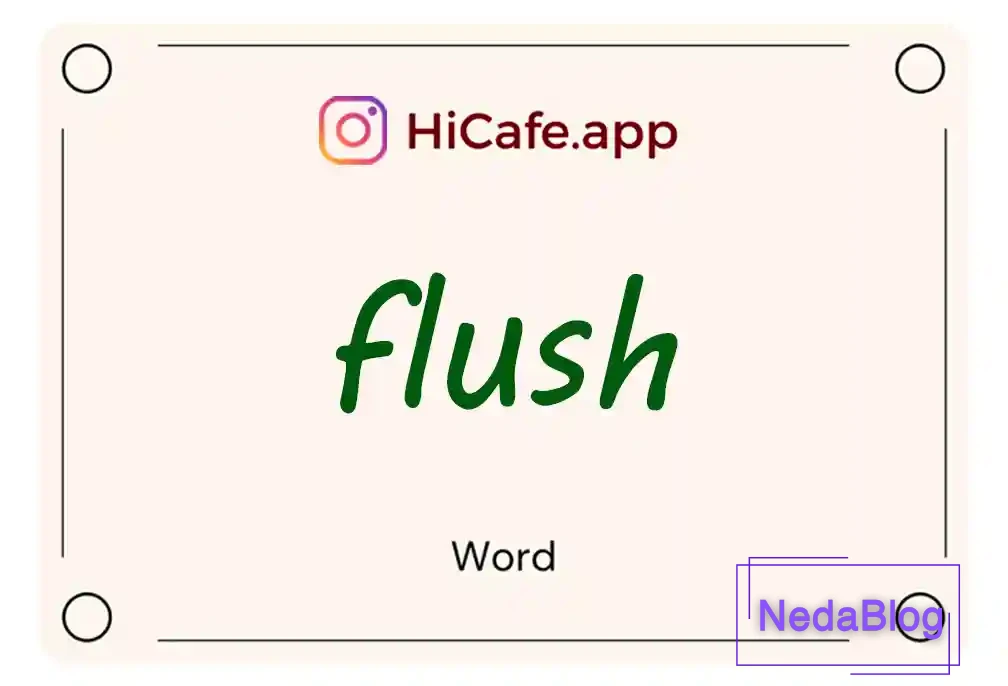 Meaning and usage of flush word