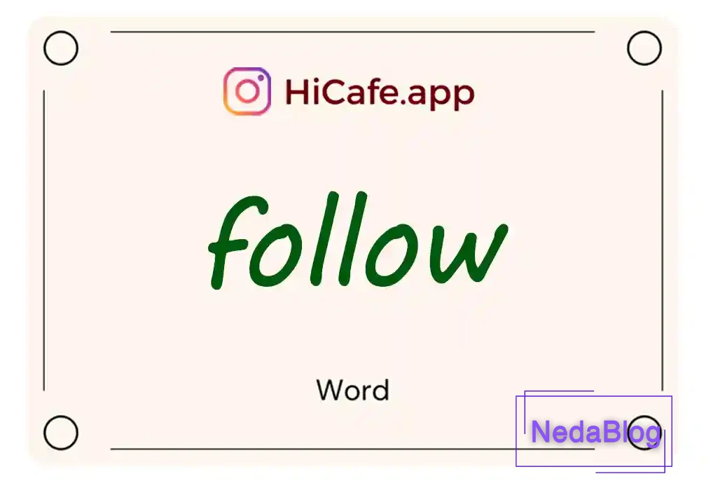 Meaning and usage of follow word