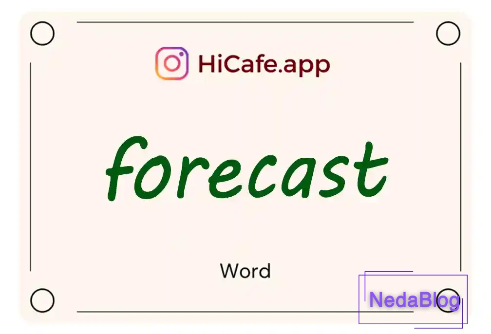 Meaning and usage of forecast word