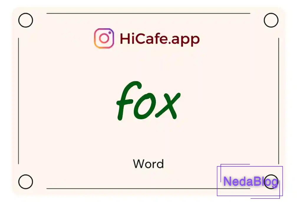 Meaning and usage of fox word