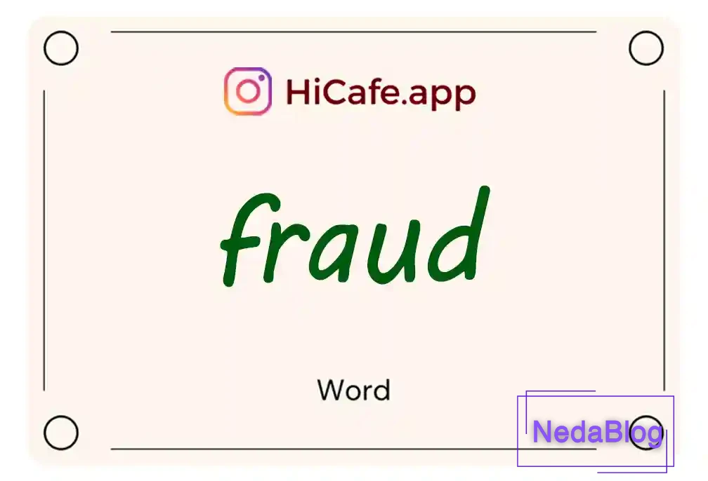 Meaning and usage of fraud word