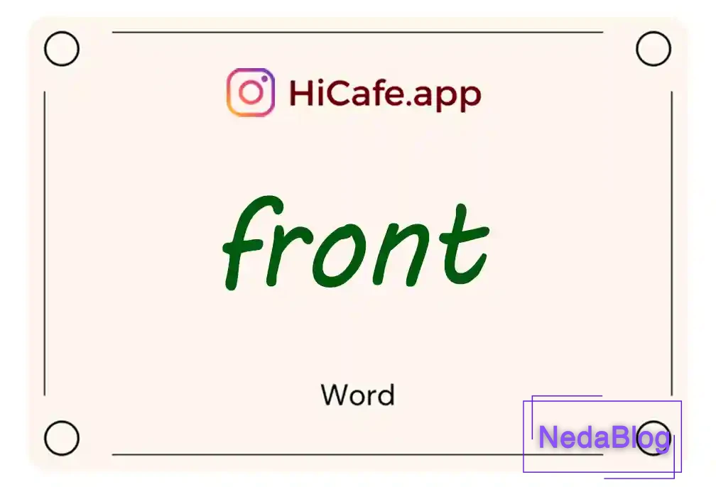 Meaning and usage of front word