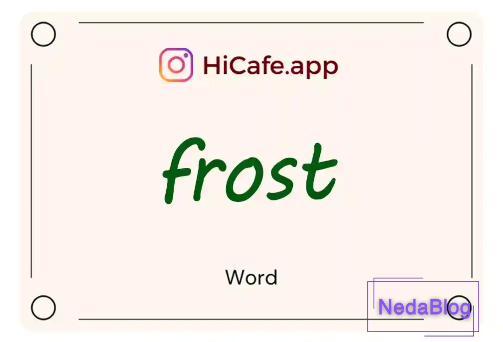 Meaning and usage of frost word