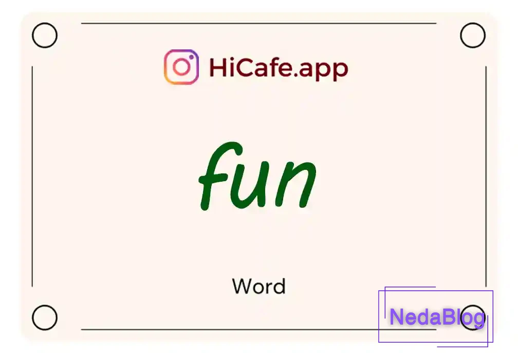 Meaning and usage of fun word