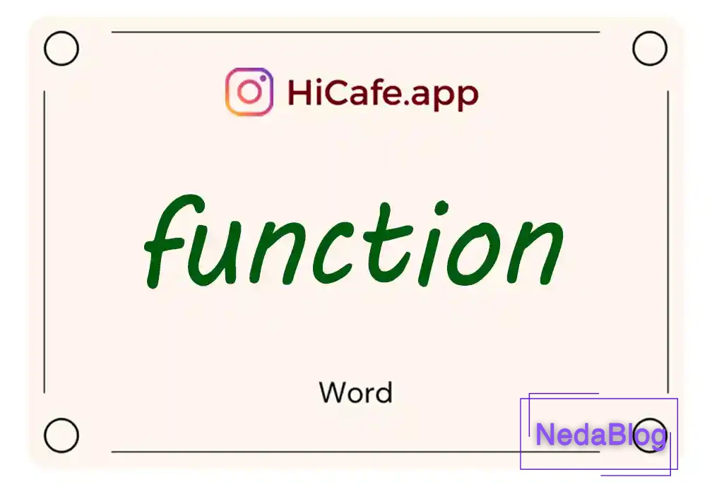 Meaning and usage of function word