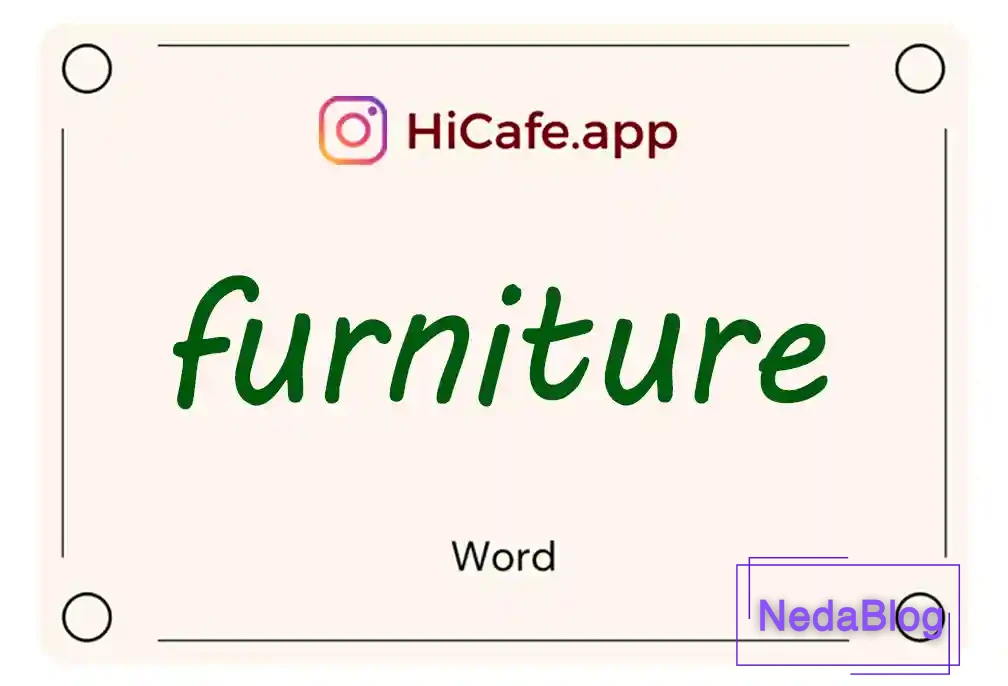 Meaning and usage of furniture word