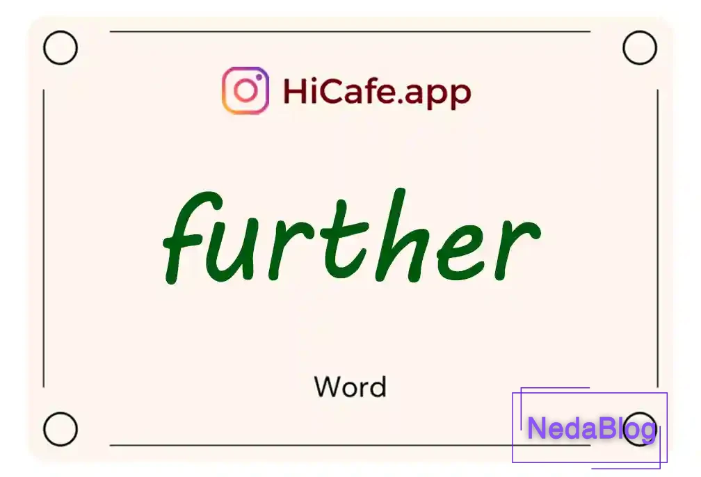 Meaning and usage of further word