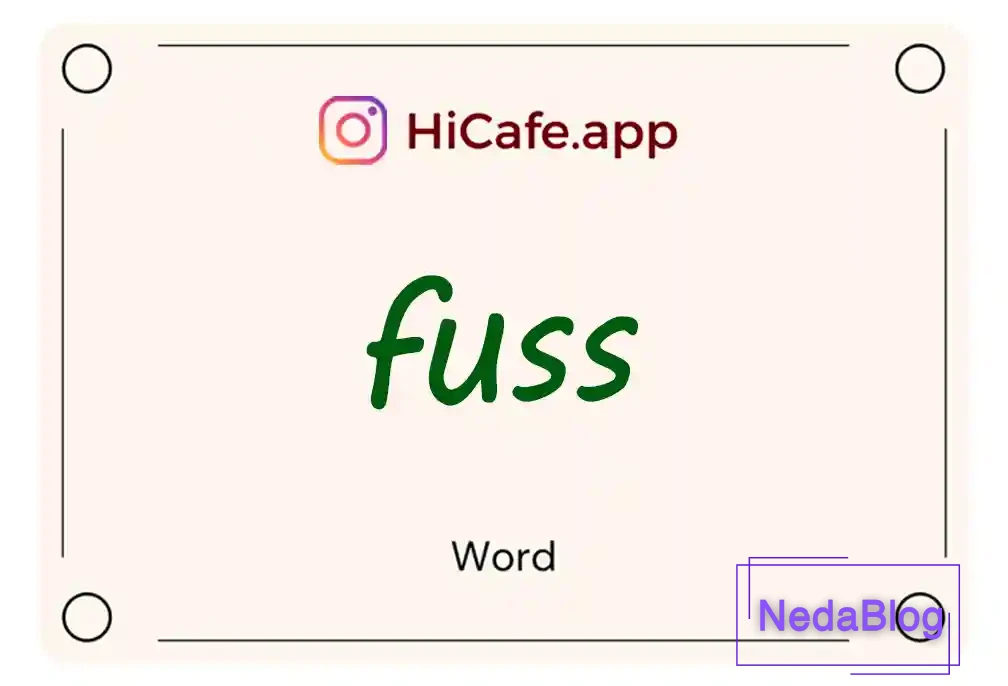 Meaning and usage of fuss word