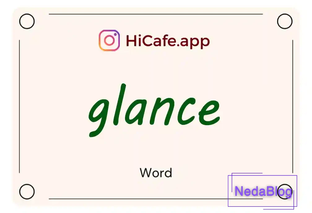 Meaning and usage of glance word