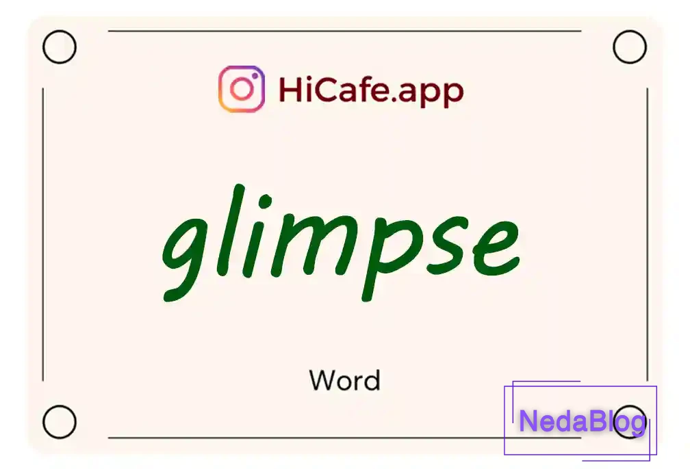 Meaning and usage of glimpse word