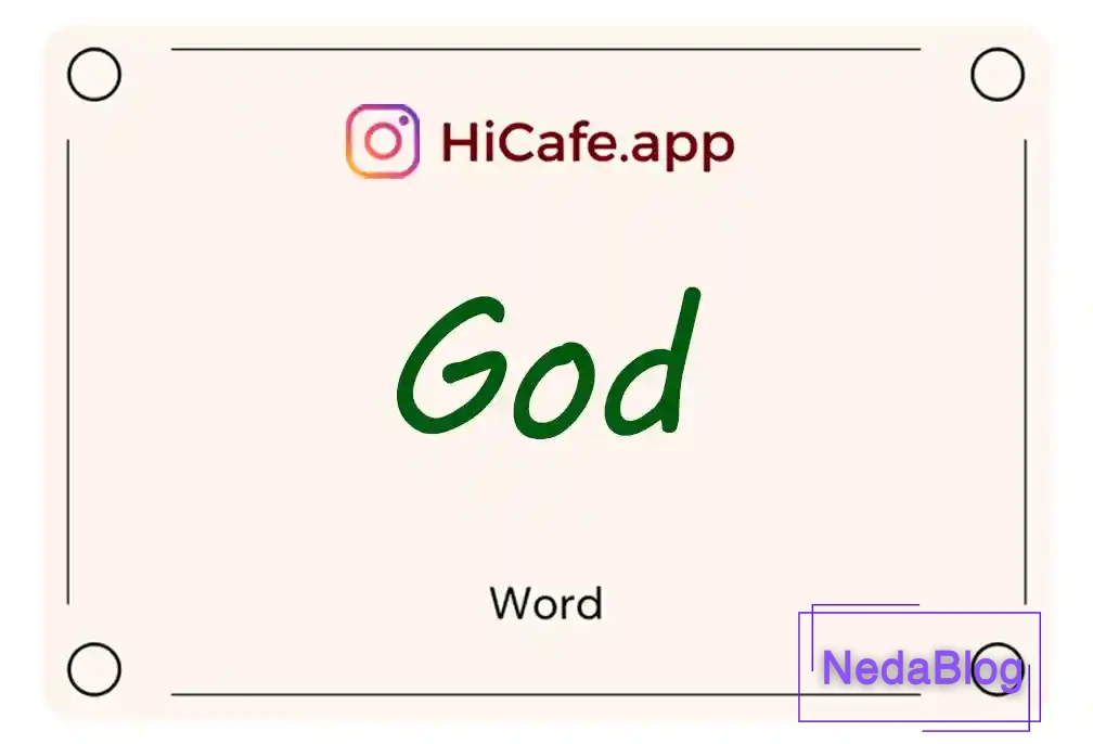 Meaning and usage of God word