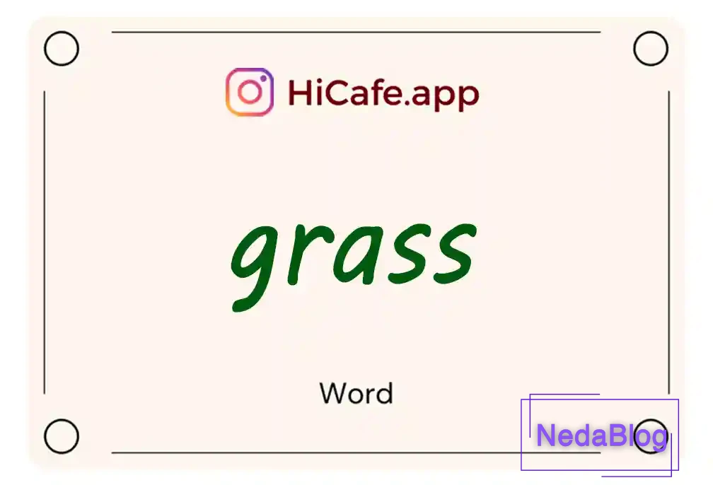 Meaning and usage of grass word