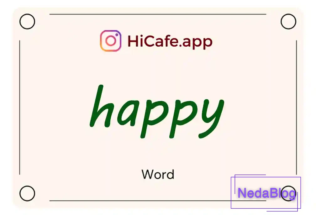 Meaning and usage of happy word