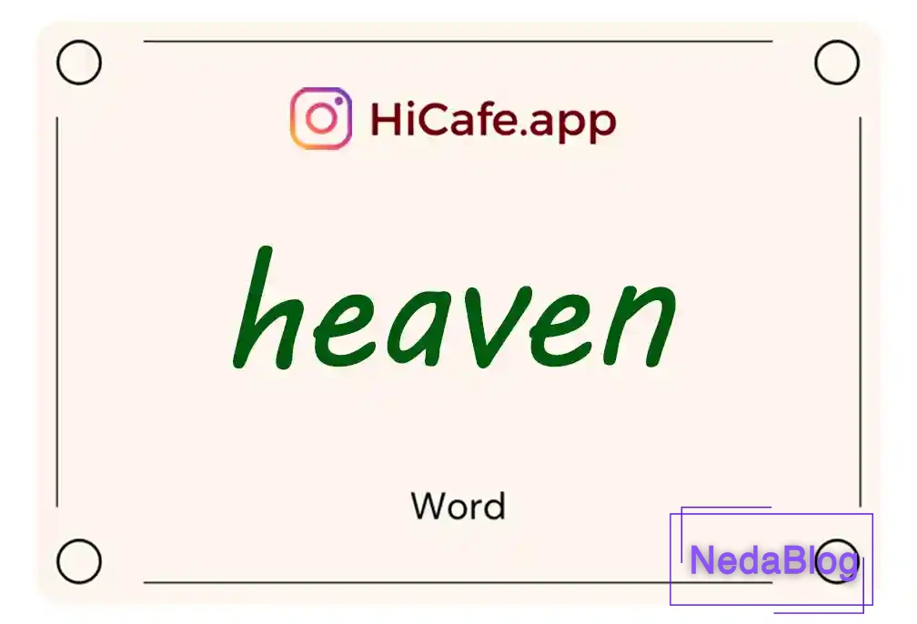 Meaning and usage of heaven word