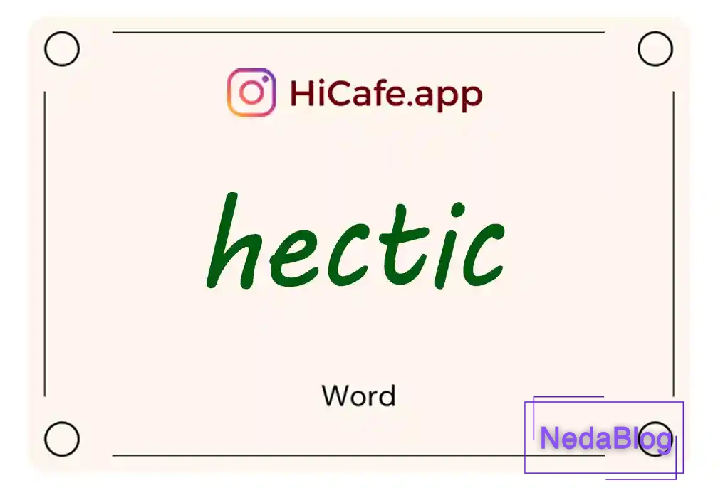 Meaning and usage of hectic word