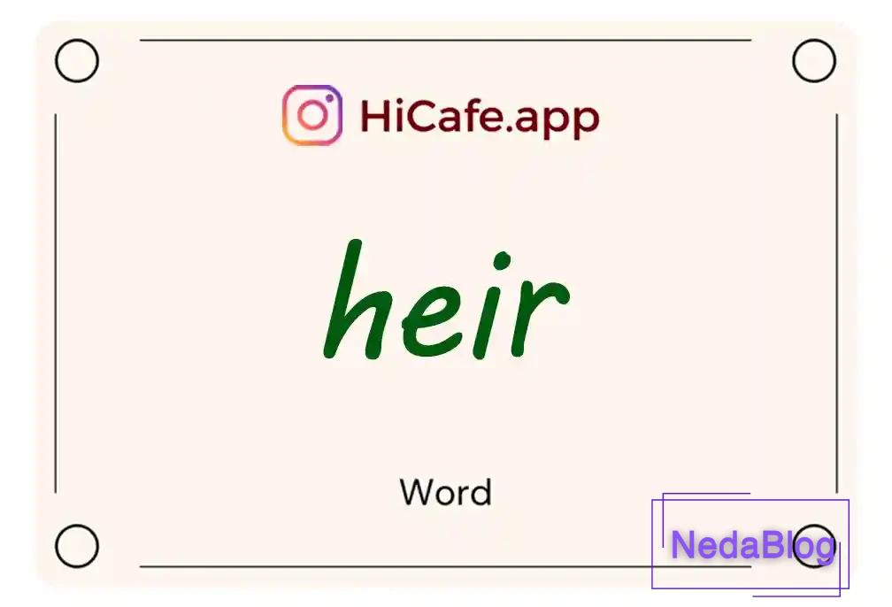 Meaning and usage of heir word