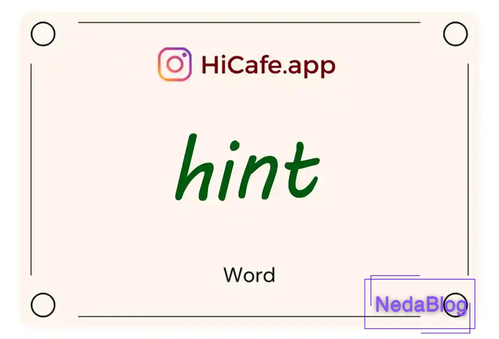 Meaning and usage of hint word