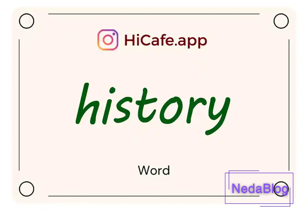 Meaning and usage of history word