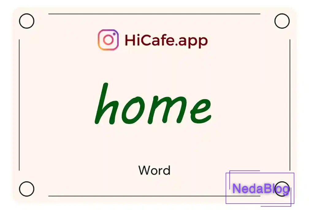 Meaning and usage of home word