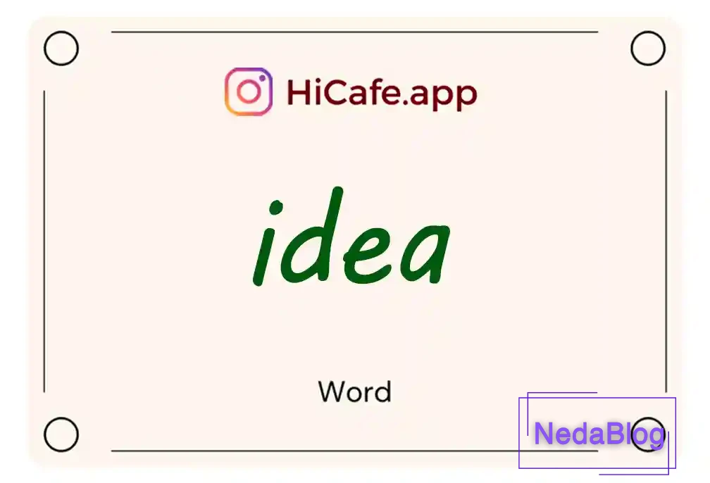 Meaning and usage of idea word