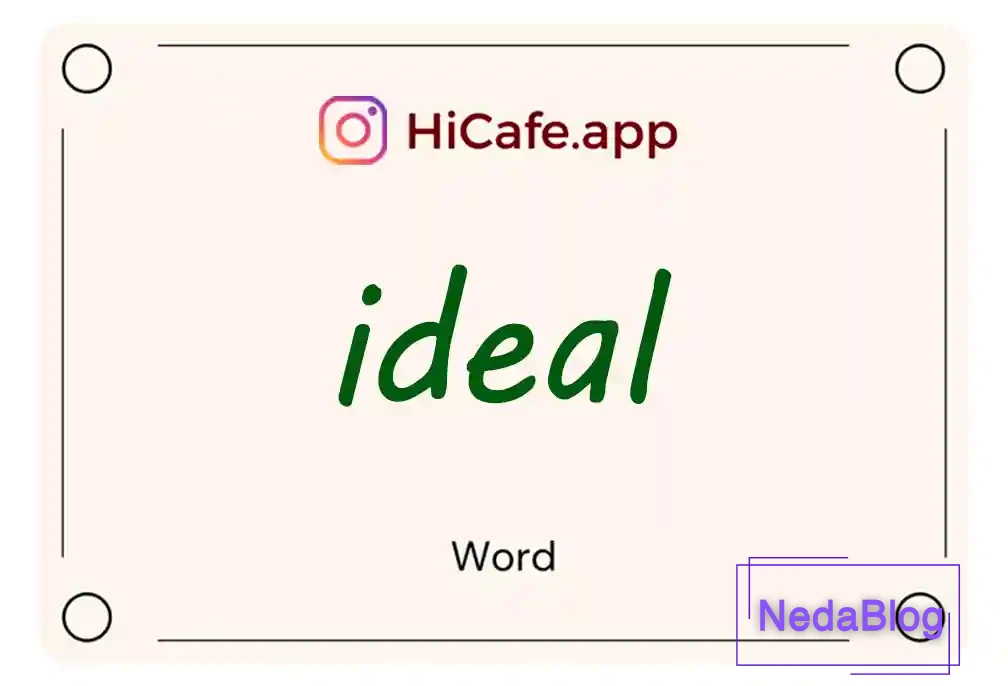 Meaning and usage of ideal word