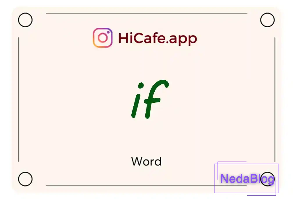 Meaning and usage of if word