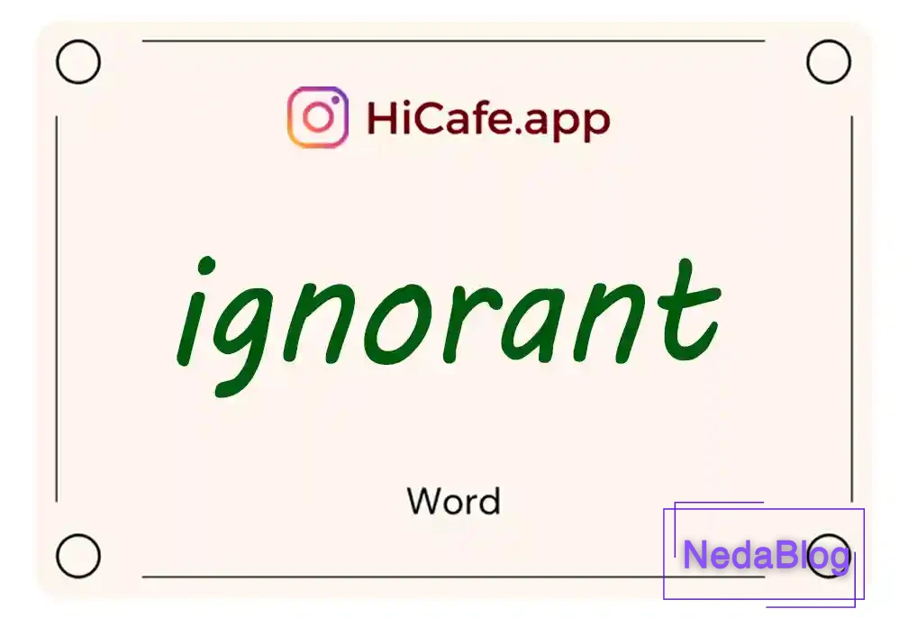 Meaning and usage of ignorant word