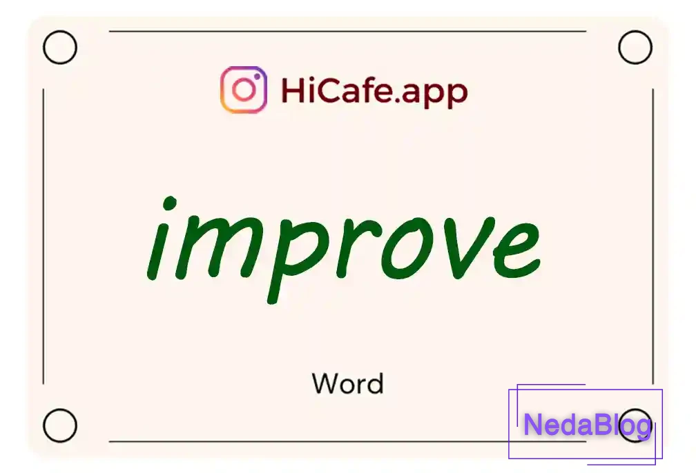 Meaning and usage of improve word