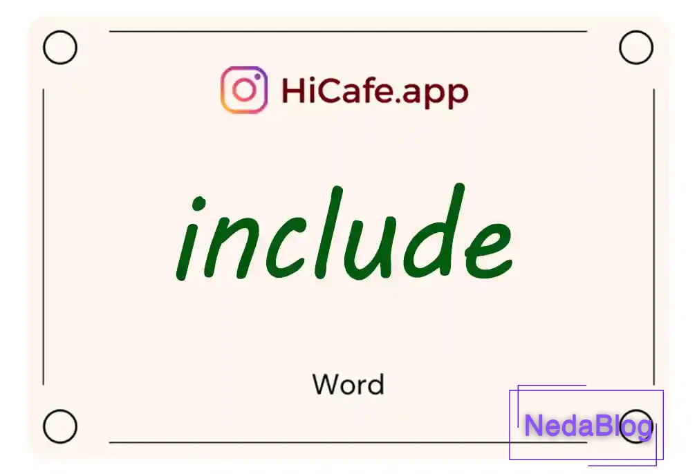 Meaning and usage of include word