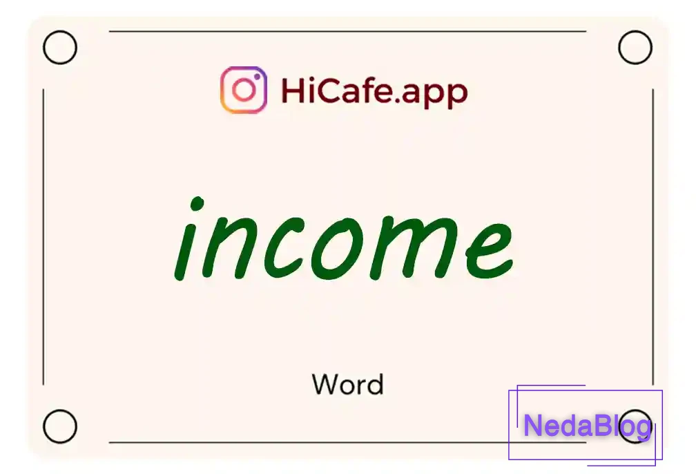 Meaning and usage of income word