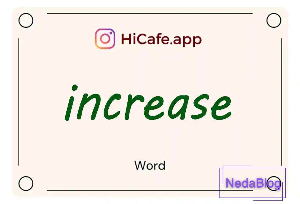 Meaning and usage of increase word