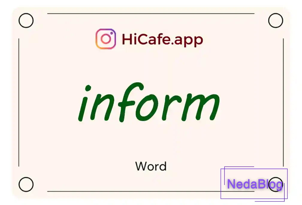 Meaning and usage of inform word