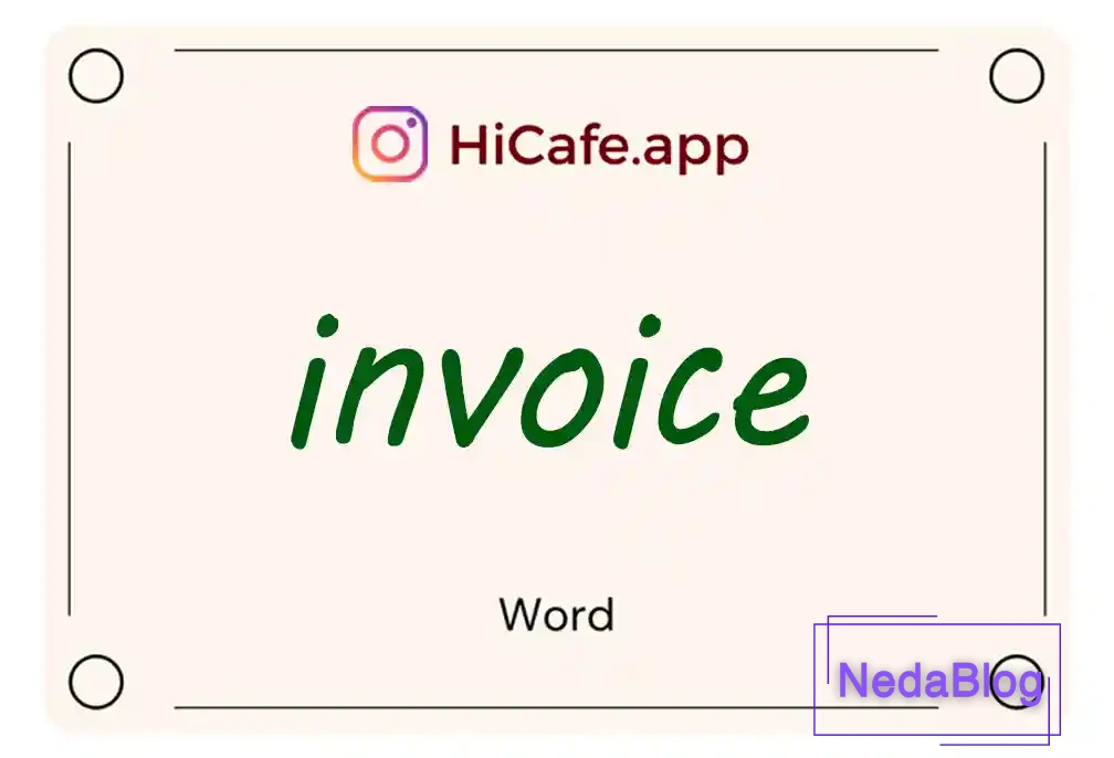 Meaning and usage of invoice word