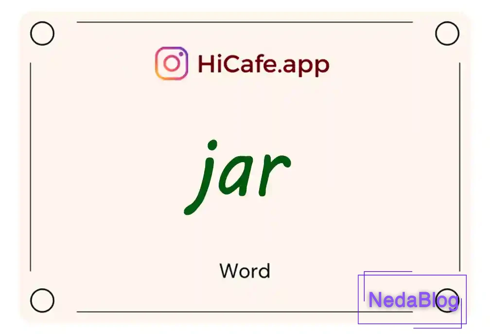 Meaning and usage of jar word