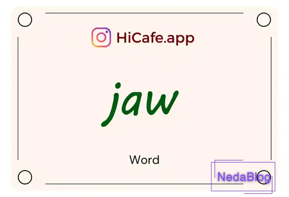 Meaning and usage of jaw word