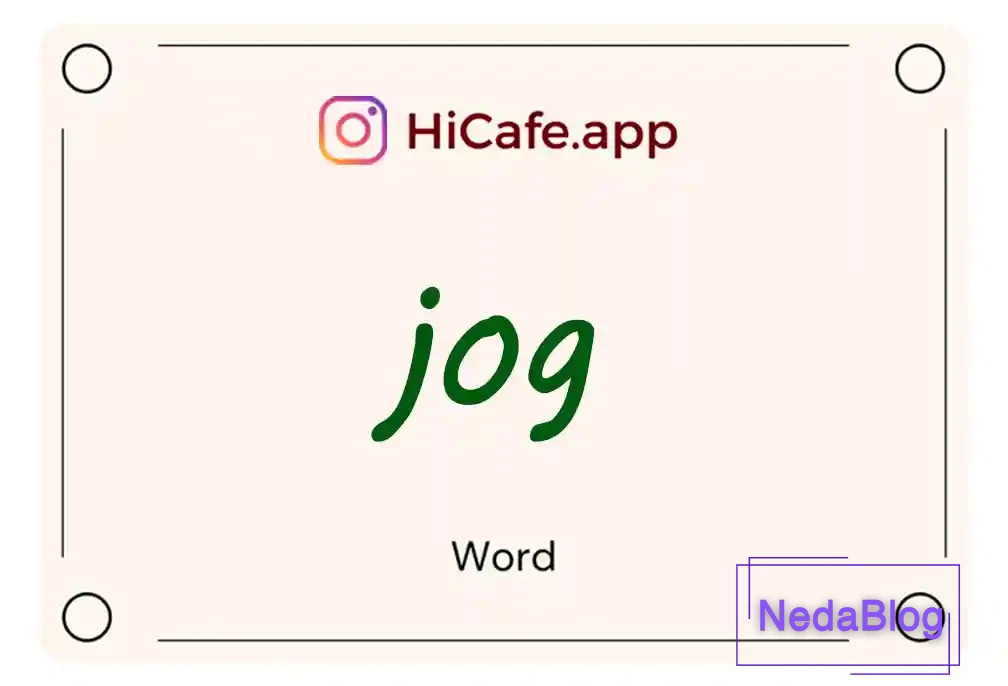 Meaning and usage of jog word