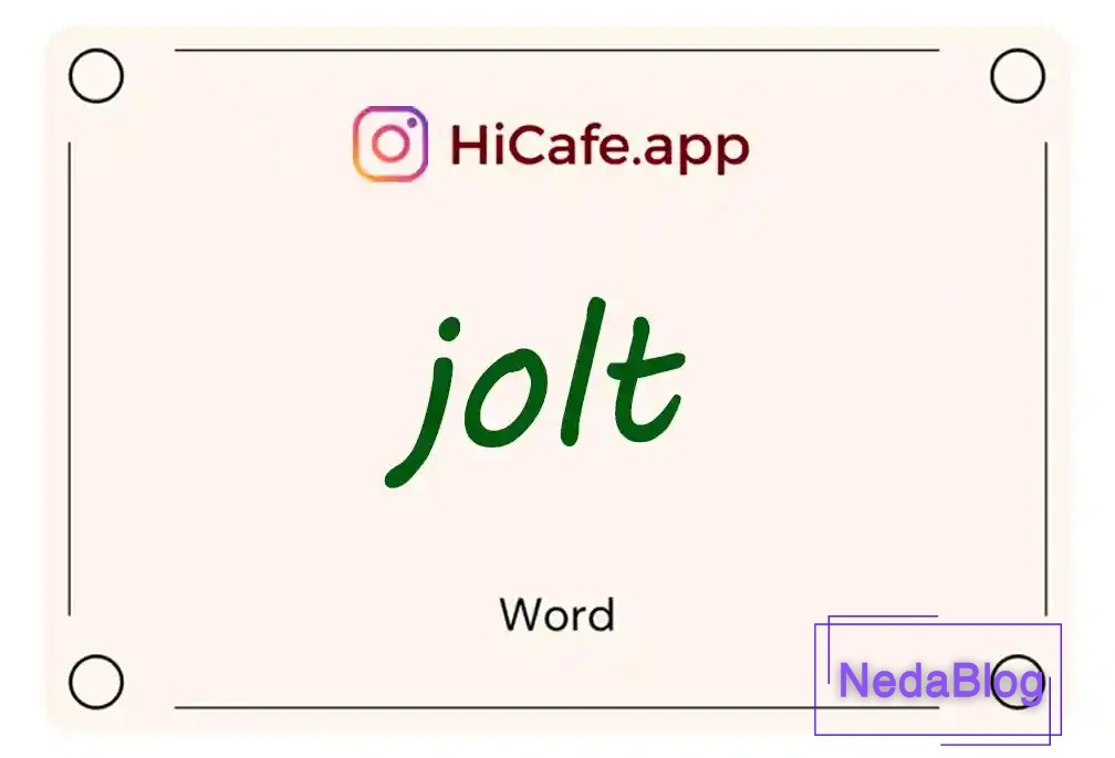 Meaning and usage of jolt word