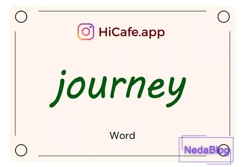 Meaning and usage of journey word