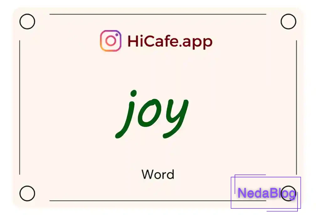 Meaning and usage of joy word