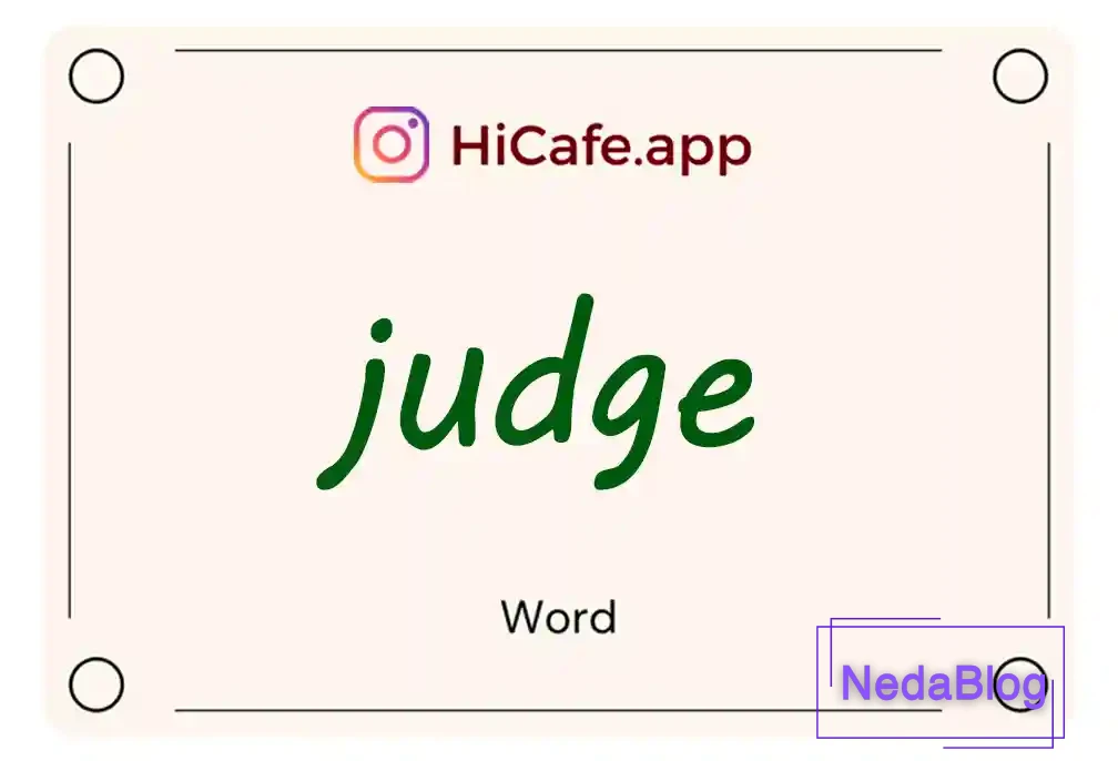 Meaning and usage of judge word