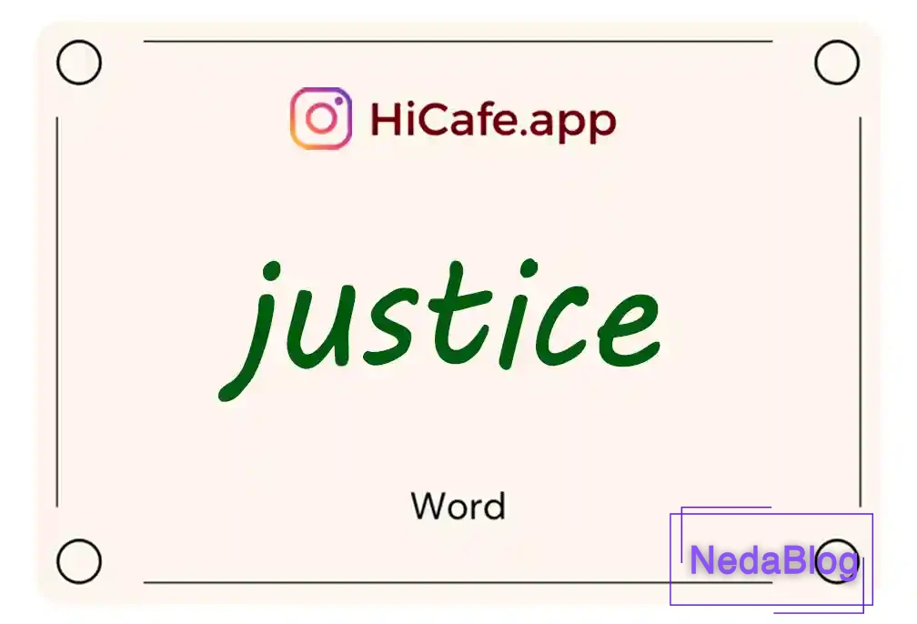 Meaning and usage of justice word