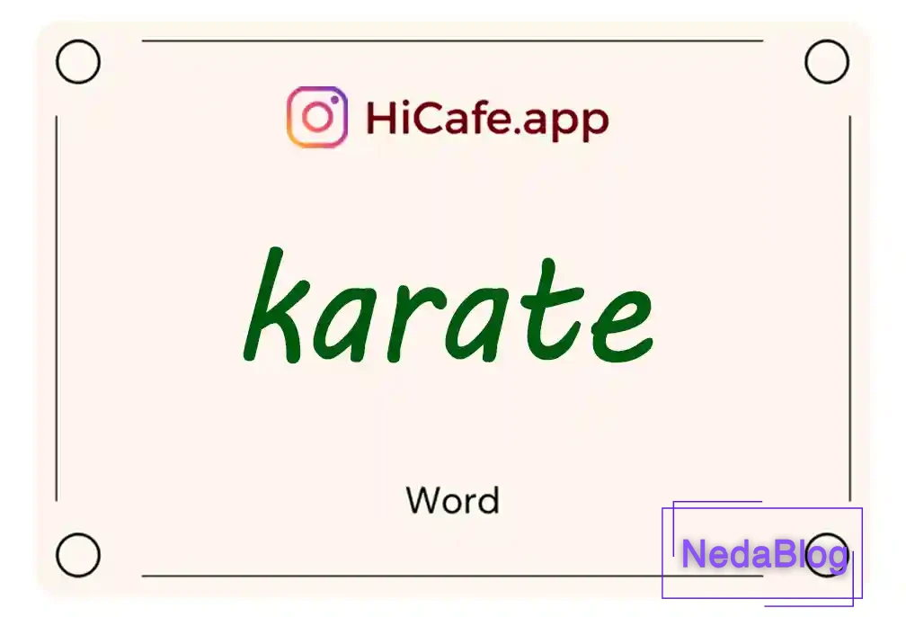 Meaning and usage of karate word