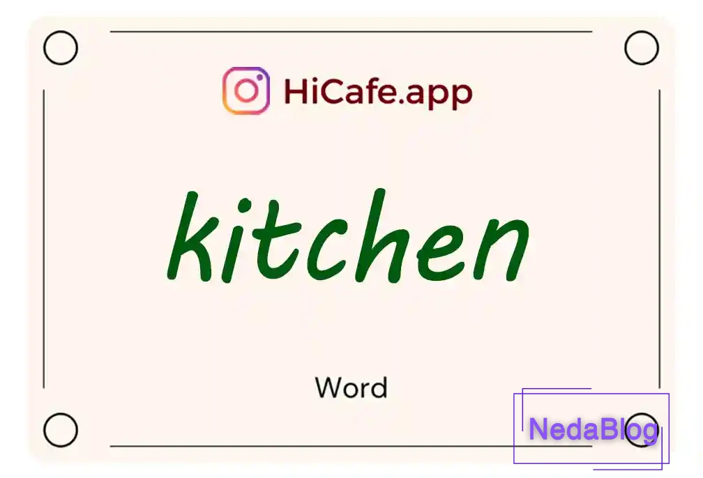 Meaning and usage of kitchen word