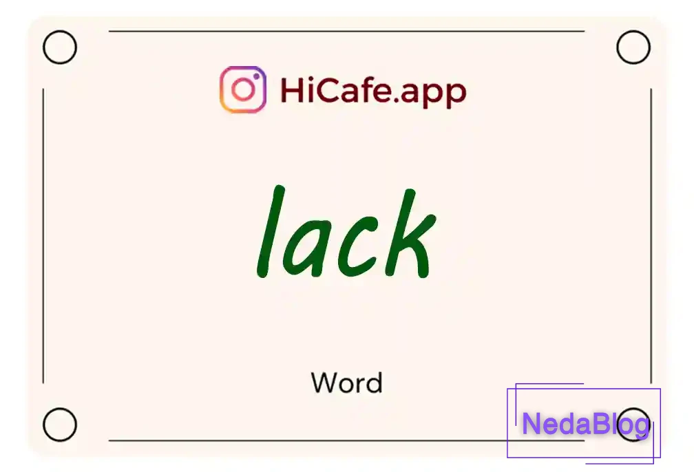 Meaning and usage of lack word