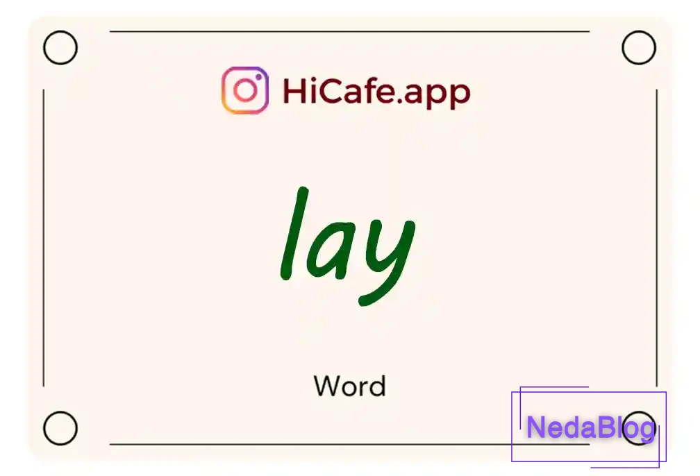Meaning and usage of lay word