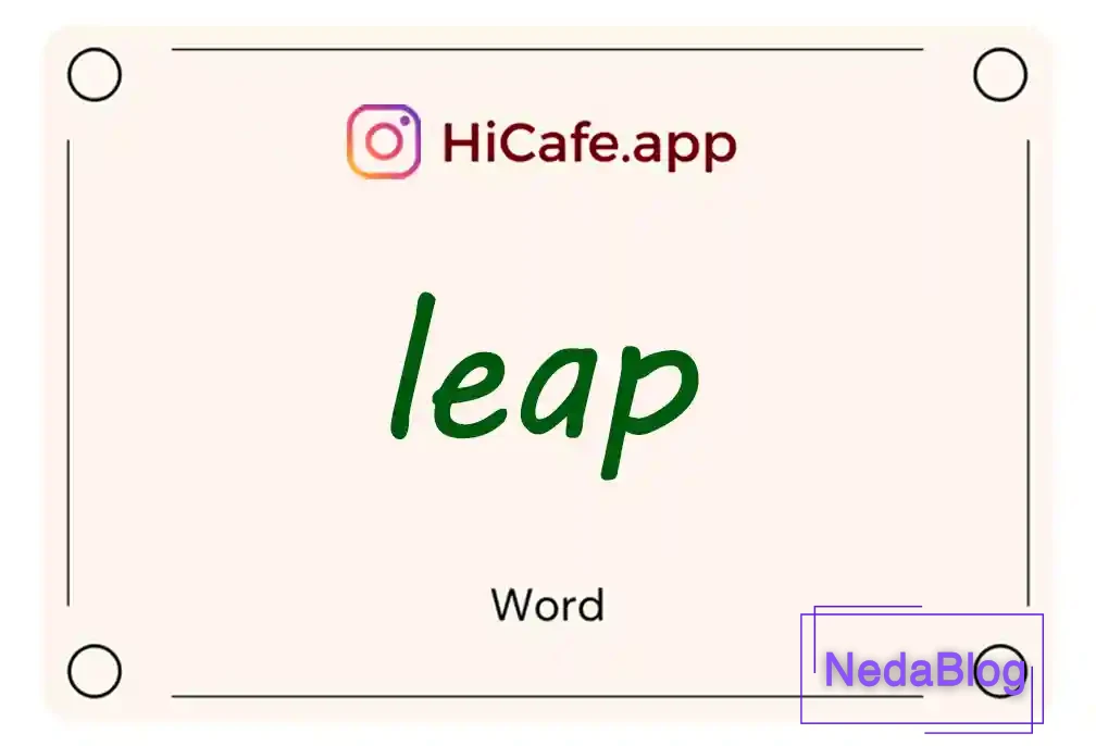 Meaning and usage of leap word